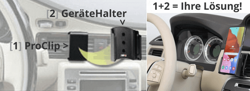 Ihre Lösung: ProClip + Geräte-Halterung